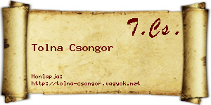 Tolna Csongor névjegykártya